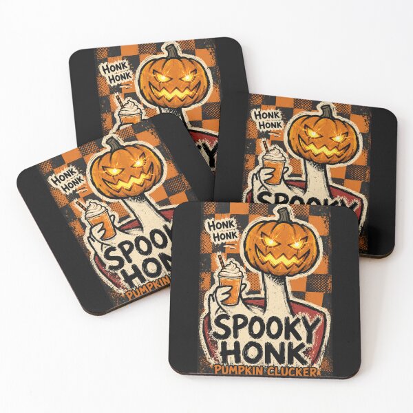 Item preview, Spooky Honk Pumpkin Goose Halloween Design - Funny Pumpkin Clucker with Milkshake designed and sold by Syrupulse.