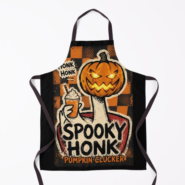 Item preview, Spooky Honk Pumpkin Goose Halloween Design - Funny Pumpkin Clucker with Milkshake designed and sold by Syrupulse.