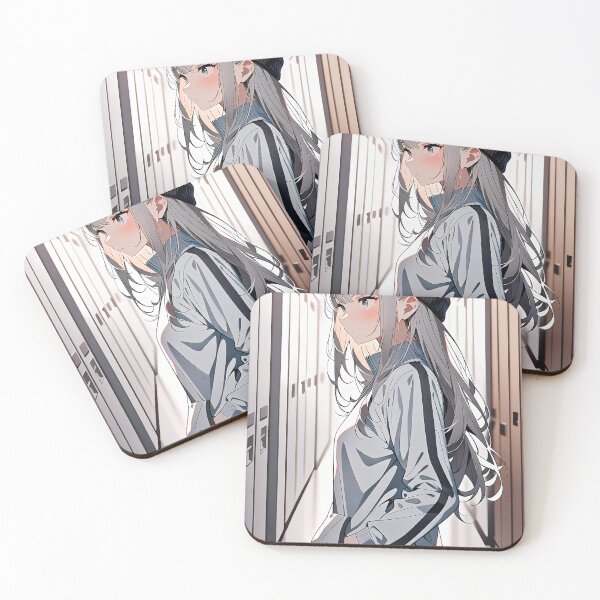 Item preview, Anime Girl in Beanie — Grey Hair Locker Hallway designed and sold by EKaize.