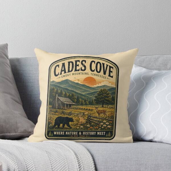 Item preview, Cades Cove Smoky Mountains Vintage Travel Poster - National Park Wildlife Art designed and sold by Globalcitytees.