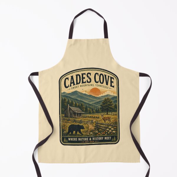 Item preview, Cades Cove Smoky Mountains Vintage Travel Poster - National Park Wildlife Art designed and sold by Globalcitytees.