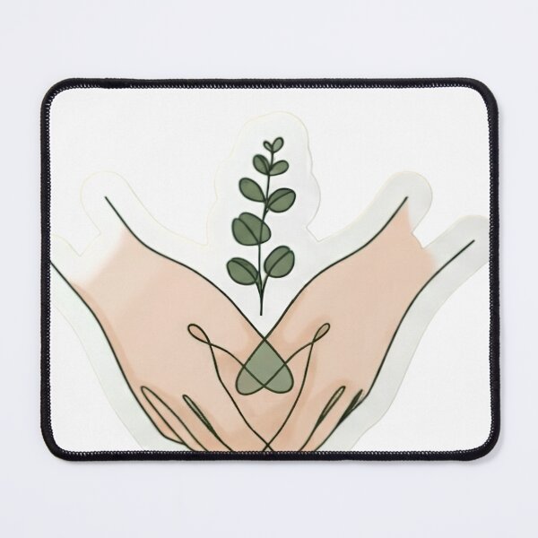 Item preview, Minimalist Hands And Botanical Line Art T-Shirt designed and sold by Zelis craft.