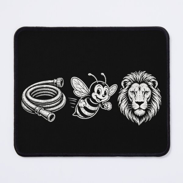 Item preview, Funny Hose Bee Lion Visual Rebus Pun Hosebee Lion Hilarious Quote designed and sold by ObukiLantara.