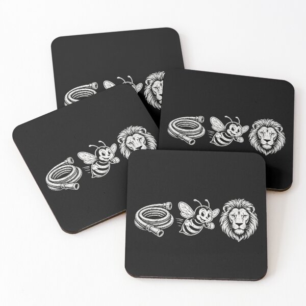 Item preview, Funny Hose Bee Lion Visual Rebus Pun Hosebee Lion Hilarious Quote designed and sold by ObukiLantara.