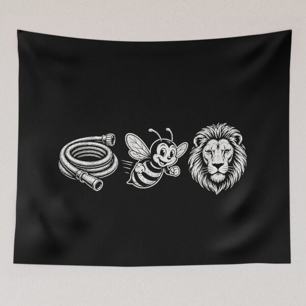 Item preview, Funny Hose Bee Lion Visual Rebus Pun Hosebee Lion Hilarious Quote designed and sold by ObukiLantara.