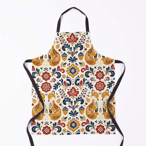 Item preview, Symmetrical Nordic Folk Art Autumn Pattern designed and sold by Thai Vibe Studio.