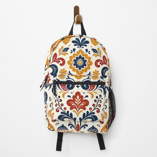 Item preview, Symmetrical Nordic Folk Art Autumn Pattern designed and sold by Thai Vibe Studio.
