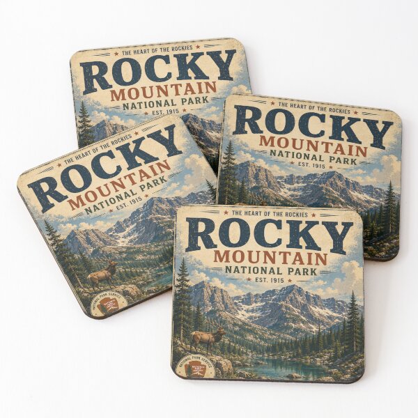 Item preview, Rocky Mountain National Park Vintage Travel Poster designed and sold by SlanPOD.