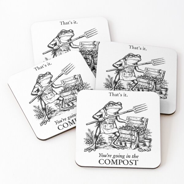 Item preview, Funny Gardening Frog You're Going In The Compost Tee Meme Gardener Plant Lover Gift Garden Humor Tee designed and sold by LessIsLoud.