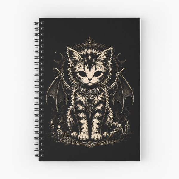 Item preview, Mysterious Gothic Cat with Wings and Candles Halloween designed and sold by rafaeltto.