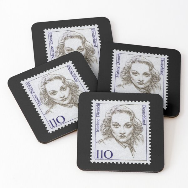 Item preview, Marlene Dietrich Vintage German Postage Stamp Art designed and sold by Schulz Lightprint Studio.