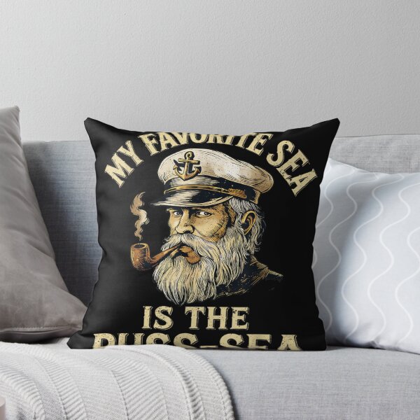 Item preview, Funny Vintage Sea Captain My Favorite Sea Is The Puss-Sea Funny Nautical designed and sold by ObukiLantara.