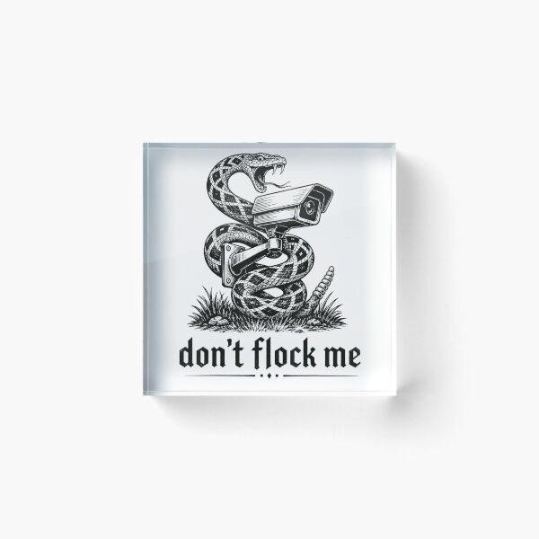 Item preview, Dont Flock Me Black Vintage Anti Surveillance Camera Snake Privacy Satire designed and sold by PhocoNibict.