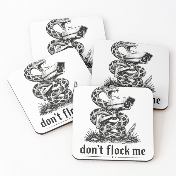 Item preview, Dont Flock Me Black Vintage Anti Surveillance Camera Snake Privacy Satire designed and sold by PhocoNibict.
