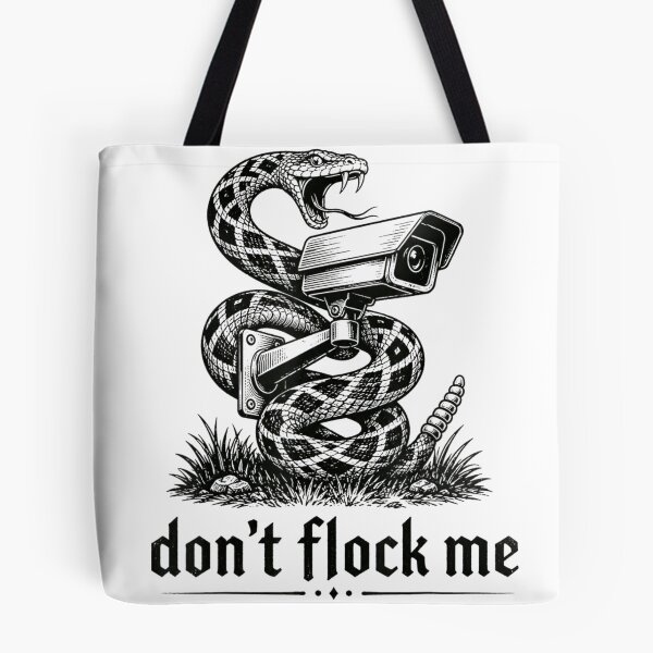 Item preview, Dont Flock Me Black Vintage Anti Surveillance Camera Snake Privacy Satire designed and sold by PhocoNibict.