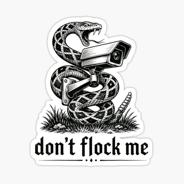 Item preview, Dont Flock Me Black Vintage Anti Surveillance Camera Snake Privacy Satire designed and sold by PhocoNibict.