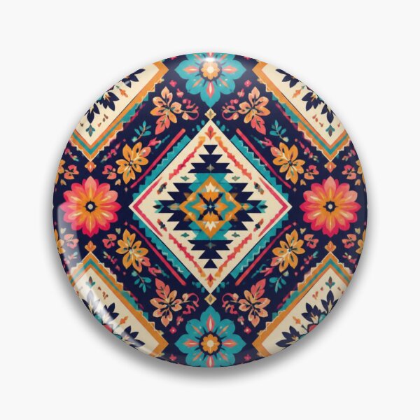 Item preview, Boho Folk Art Floral Pattern | Colourful Geometric Seamless Design designed and sold by My Gluten Free Life UK.