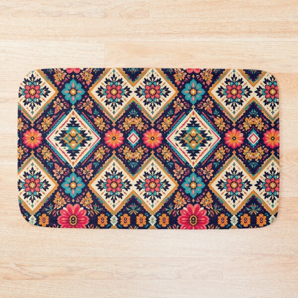 Item preview, Boho Folk Art Floral Pattern | Colourful Geometric Seamless Design designed and sold by My Gluten Free Life UK.