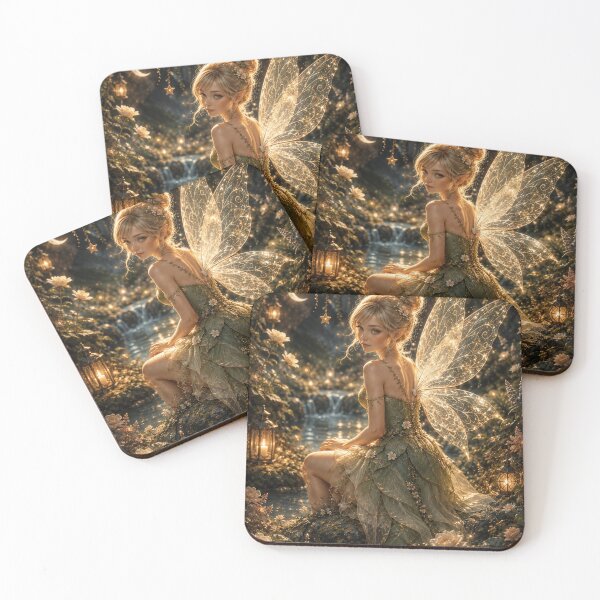Item preview, Moonlit Enchanted Fairy – Magical Woodland Fantasy Art with Glowing Wings designed and sold by i-corp.