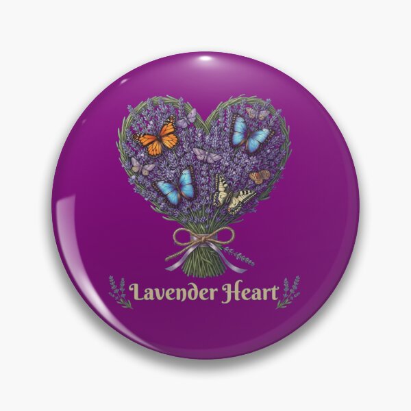 Item preview, Lavender Heart Floral Bouquet Butterflies Botanical Aesthetic Art designed and sold by Evelashop.