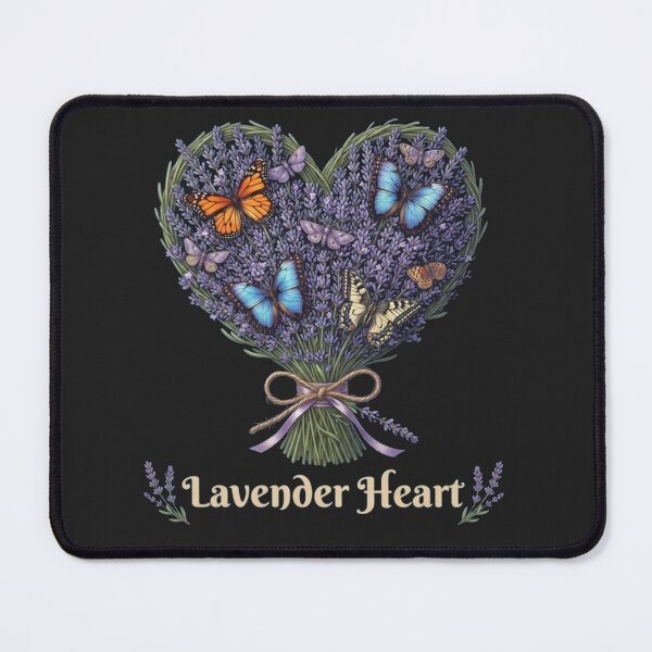 Item preview, Lavender Heart Floral Bouquet Butterflies Botanical Aesthetic Art designed and sold by Evelashop.