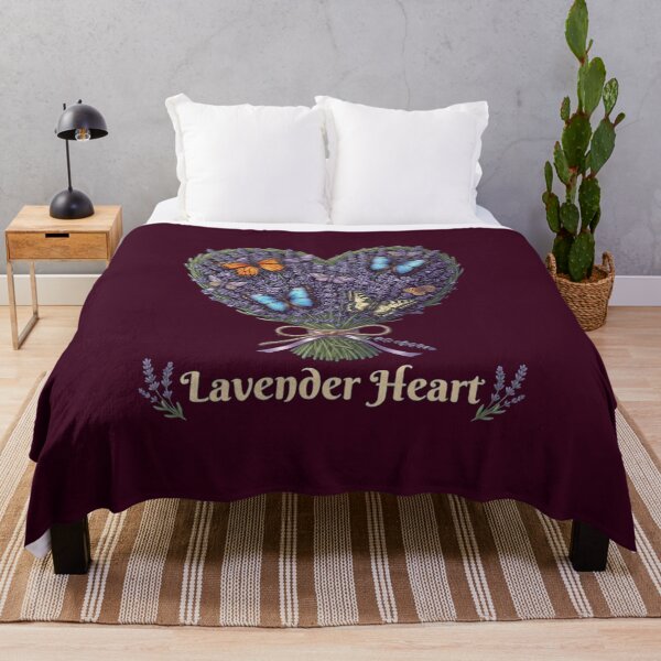 Item preview, Lavender Heart Floral Bouquet Butterflies Botanical Aesthetic Art designed and sold by Evelashop.