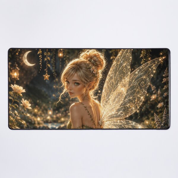 Item preview, Moonlit Enchanted Fairy – Magical Woodland Fantasy Art with Glowing Wings designed and sold by i-corp.