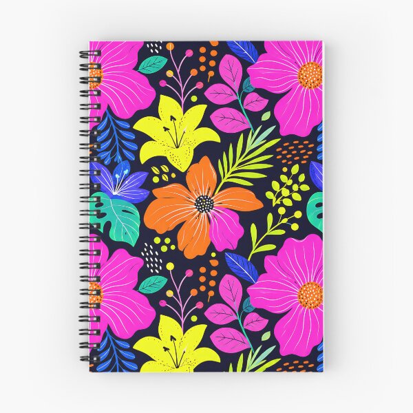 Item preview, Neon Retro Floral Pop Art Pattern designed and sold by Thai Vibe Studio.