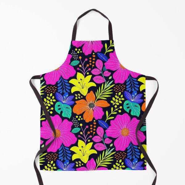 Item preview, Neon Retro Floral Pop Art Pattern designed and sold by Thai Vibe Studio.