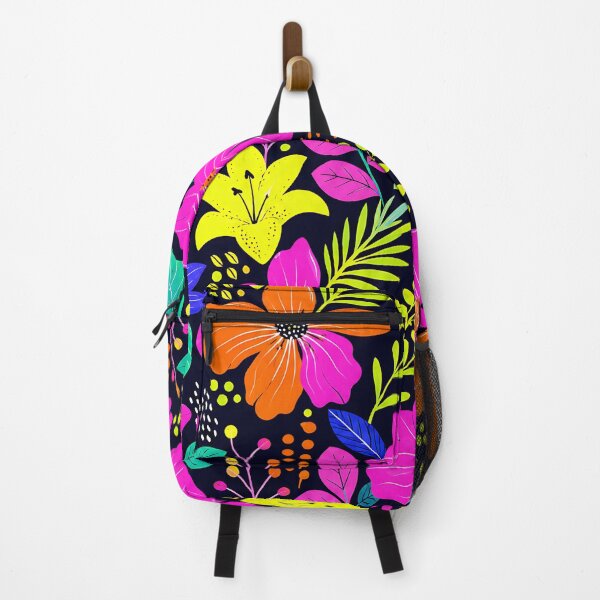 Item preview, Neon Retro Floral Pop Art Pattern designed and sold by Thai Vibe Studio.