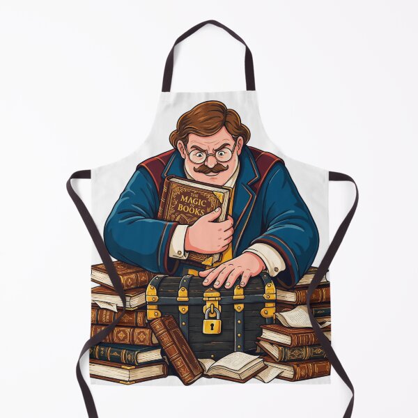 Item preview, Librarian protecting books like treasure designed and sold by DVerse Studio.