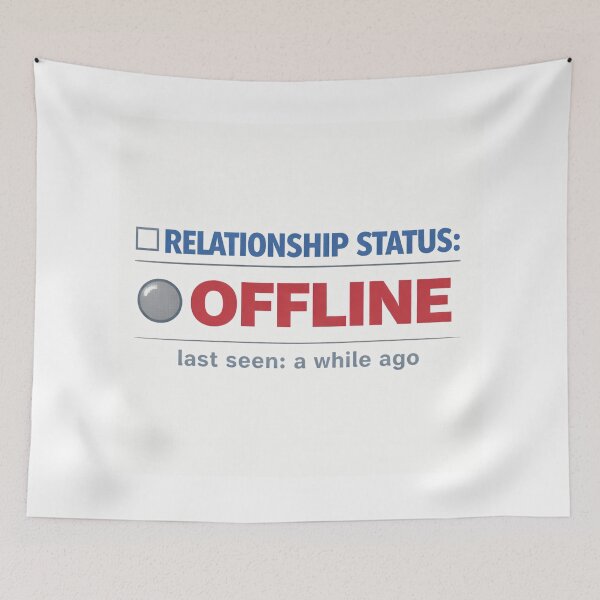 Item preview, Relationship Status: Offline – Retro Internet Humor designed and sold by Mad Factory Designs.
