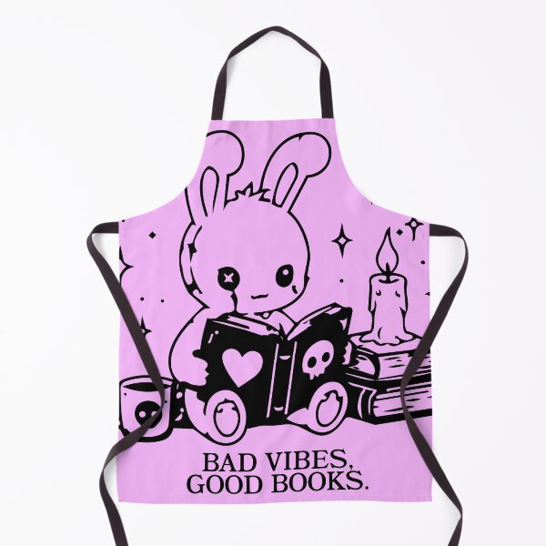 Item preview, Bad Vibes Good Books | Pastel Goth BookTok Bunny | Kawaii Gothic Reader designed and sold by gothattic.