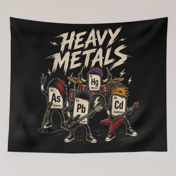 Item preview, Heavy Metals Chemistry Science Periodic Table Elements Rock Band Music Funny designed and sold by PhocoNibict.