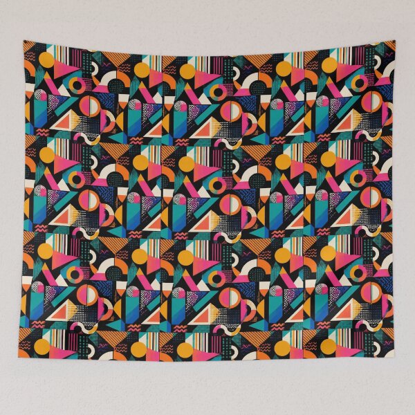Item preview, Retro Memphis Geometric Pattern | Bold 80s Abstract Seamless Design designed and sold by My Gluten Free Life UK.