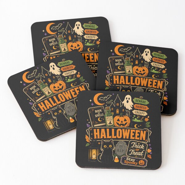 Item preview, Spooky Halloween Cat and Pumpkin Design designed and sold by rafaeltto.