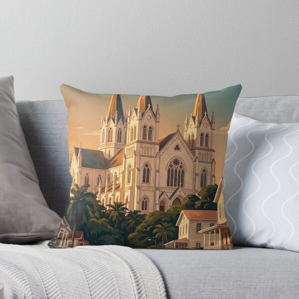 Item preview, Georgetown Guyana Vintage Travel Poster – St. George’s Cathedral & Colonial Architecture Art designed and sold by Bomax121.