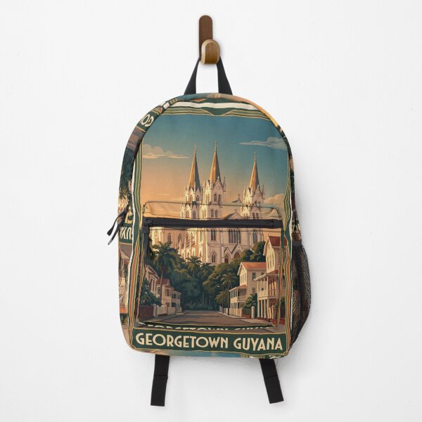 Item preview, Georgetown Guyana Vintage Travel Poster – St. George’s Cathedral & Colonial Architecture Art designed and sold by Bomax121.