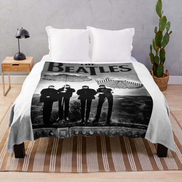 Item preview, Umberella The Beatles Vintage Black and White Poster designed and sold by telezahens.