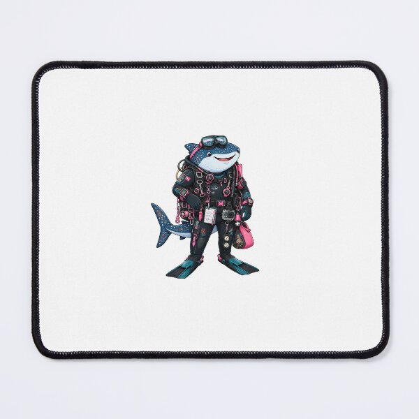 Item preview, Cute Pink Scuba Diver Whale Shark Art designed and sold by Sol-9524.