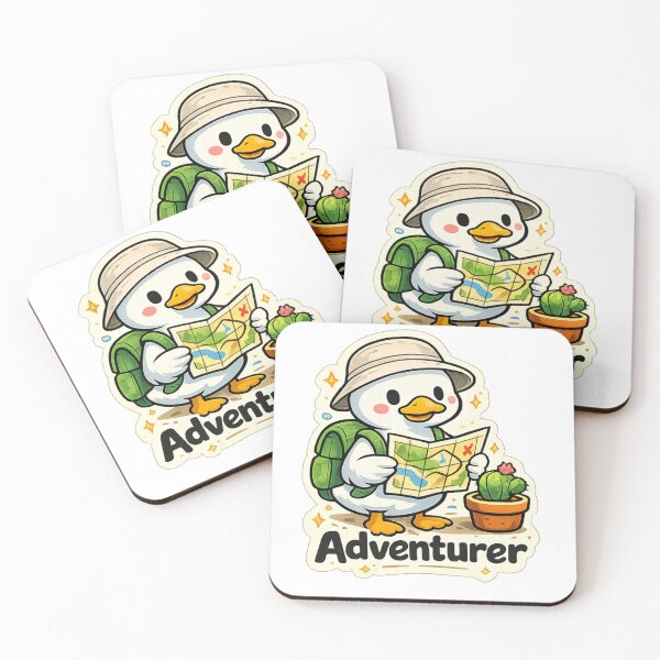 Item preview, Cute Adventure Duck with Map designed and sold by Happy Chaos Studio.