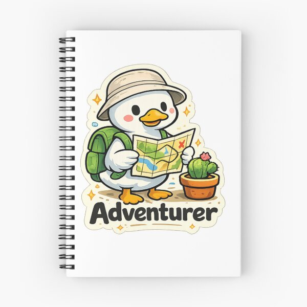 Item preview, Cute Adventure Duck with Map designed and sold by Happy Chaos Studio.