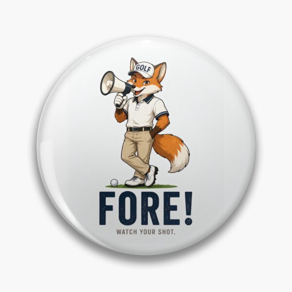 Item preview, Fore Golf Fox Funny Premium Golf Mascot Design designed and sold by SILENT JAPAN.