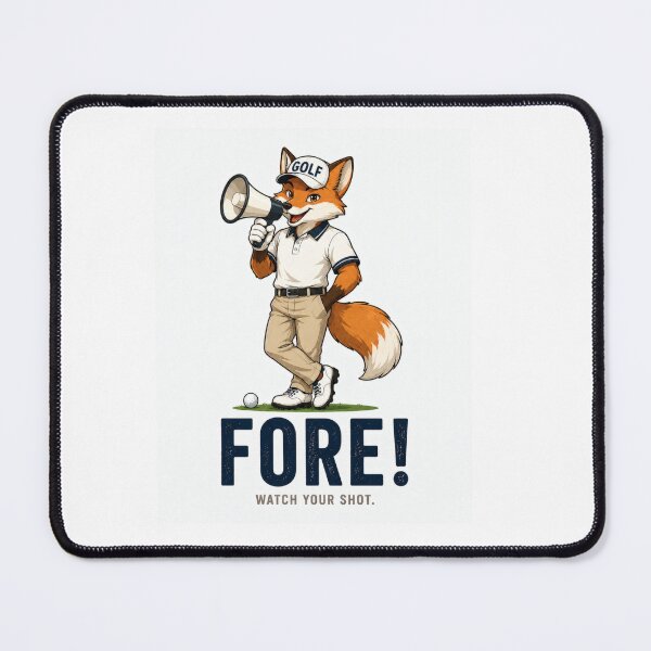 Item preview, Fore Golf Fox Funny Premium Golf Mascot Design designed and sold by SILENT JAPAN.