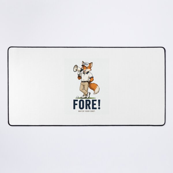 Item preview, Fore Golf Fox Funny Premium Golf Mascot Design designed and sold by SILENT JAPAN.