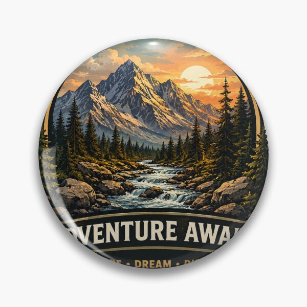 Item preview, Vintage mountain landscape logo designed and sold by EverydayGhosts.