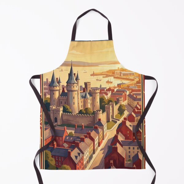 Artikelvorschau, Vintage-Reiseposter Cardiff, Wales – Cardiff Castle & Bay Art entworfen und verkauft von Bomax121.