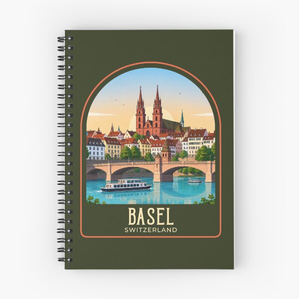 Item preview, Basel Vintage Travel Illustration designed and sold by HomeLivingCo.