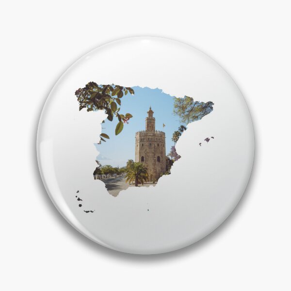 Item preview, Spain Map Torre del Oro Seville Landmark Silhouette designed and sold by Maroan93.