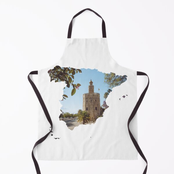 Item preview, Spain Map Torre del Oro Seville Landmark Silhouette designed and sold by Maroan93.